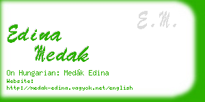 edina medak business card